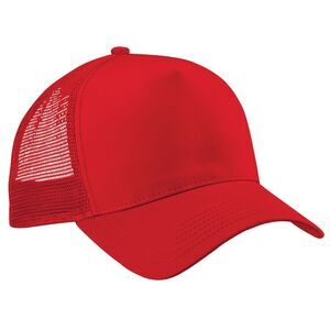 Beechfield Mens Half Mesh Trucker Cap/Headwear (Pack of 2) / Classic Red/Classic